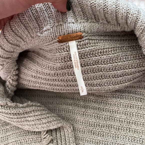 Free People Gray Knit Collared Sweater - Picture 3 of 5